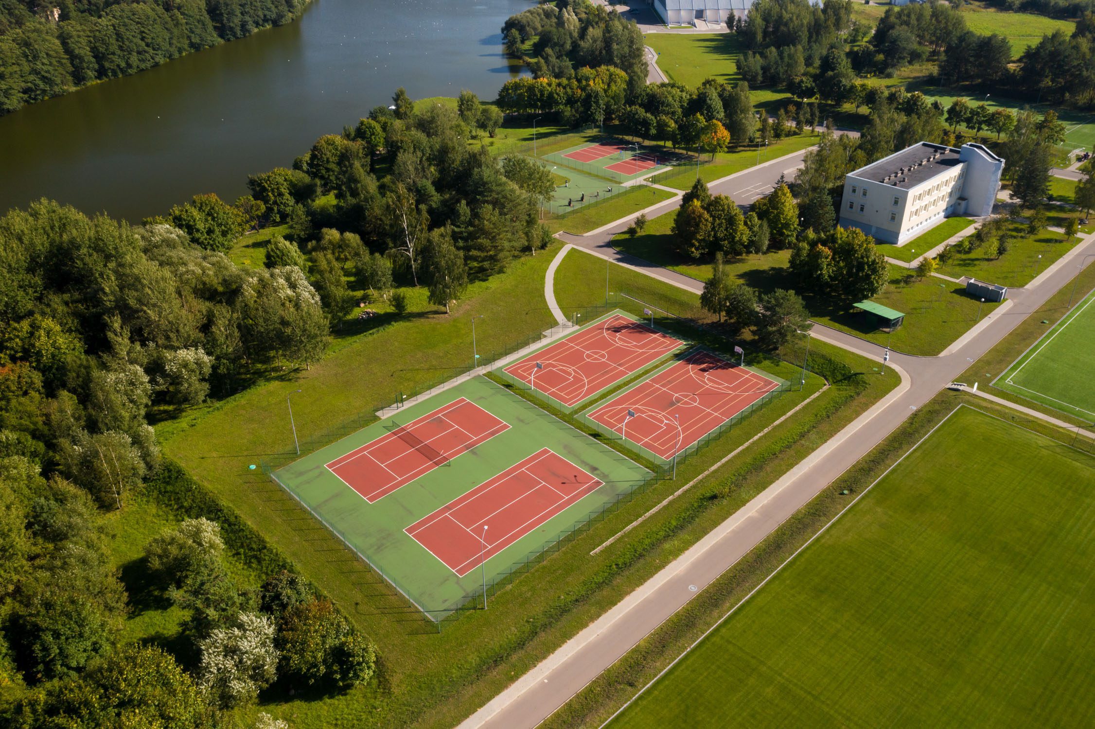 Aerial of outdoor sports facility