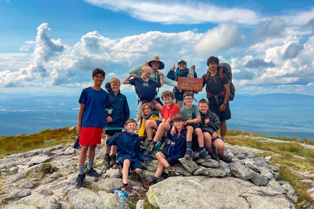 Campers on top of a mountain